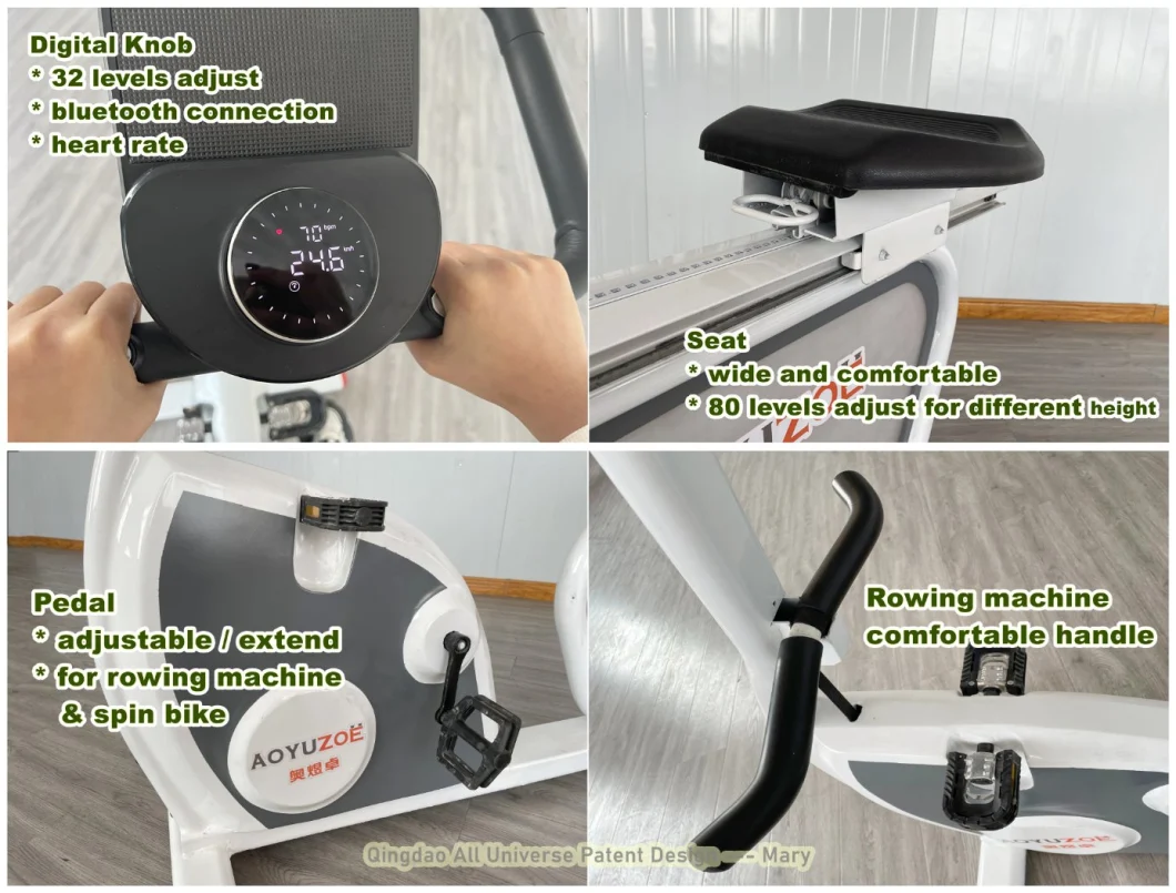 Multifunction Wholesale Rowing Type Patent Design Spin Bike