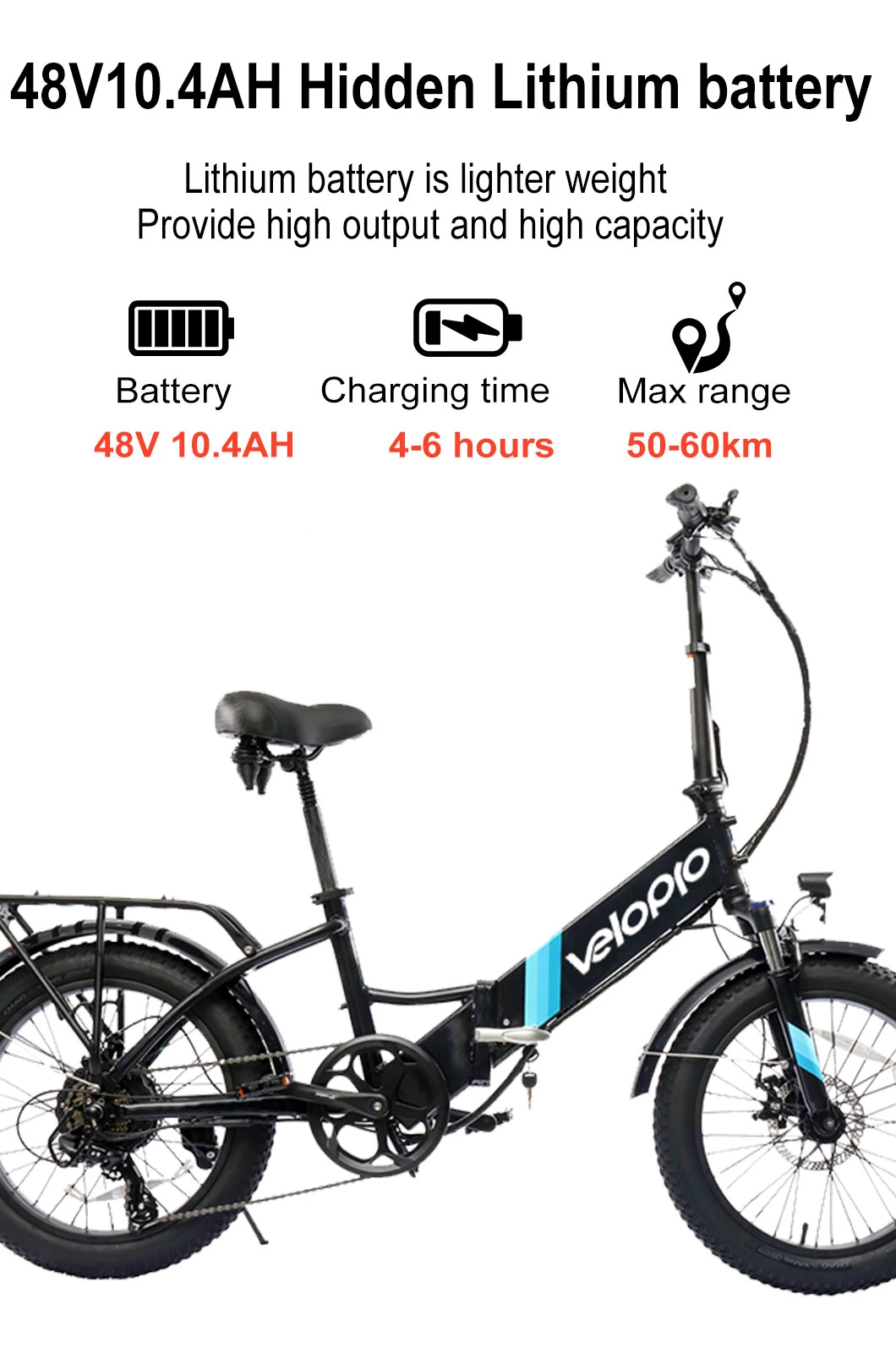 Folding Electric Bike 20inch Fast Electric Dirt Bike Exercise 48V 500W Electric City Bike Folding Bicycle Road Bicycle Fat Tire E Bike