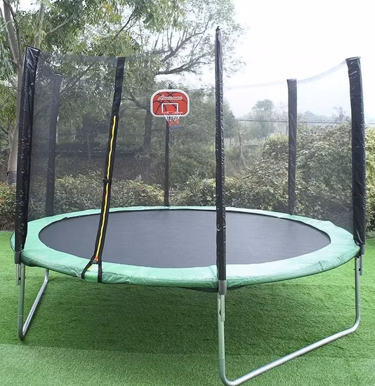 Nouvelle arrivée 12 pieds de grandes ventes de trampolines en plein air avec panier de basket